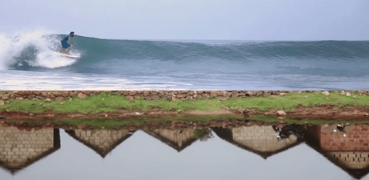 Surfeando en la India