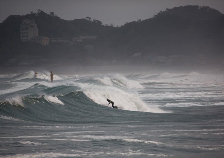 Surfing radiactivo en Japón