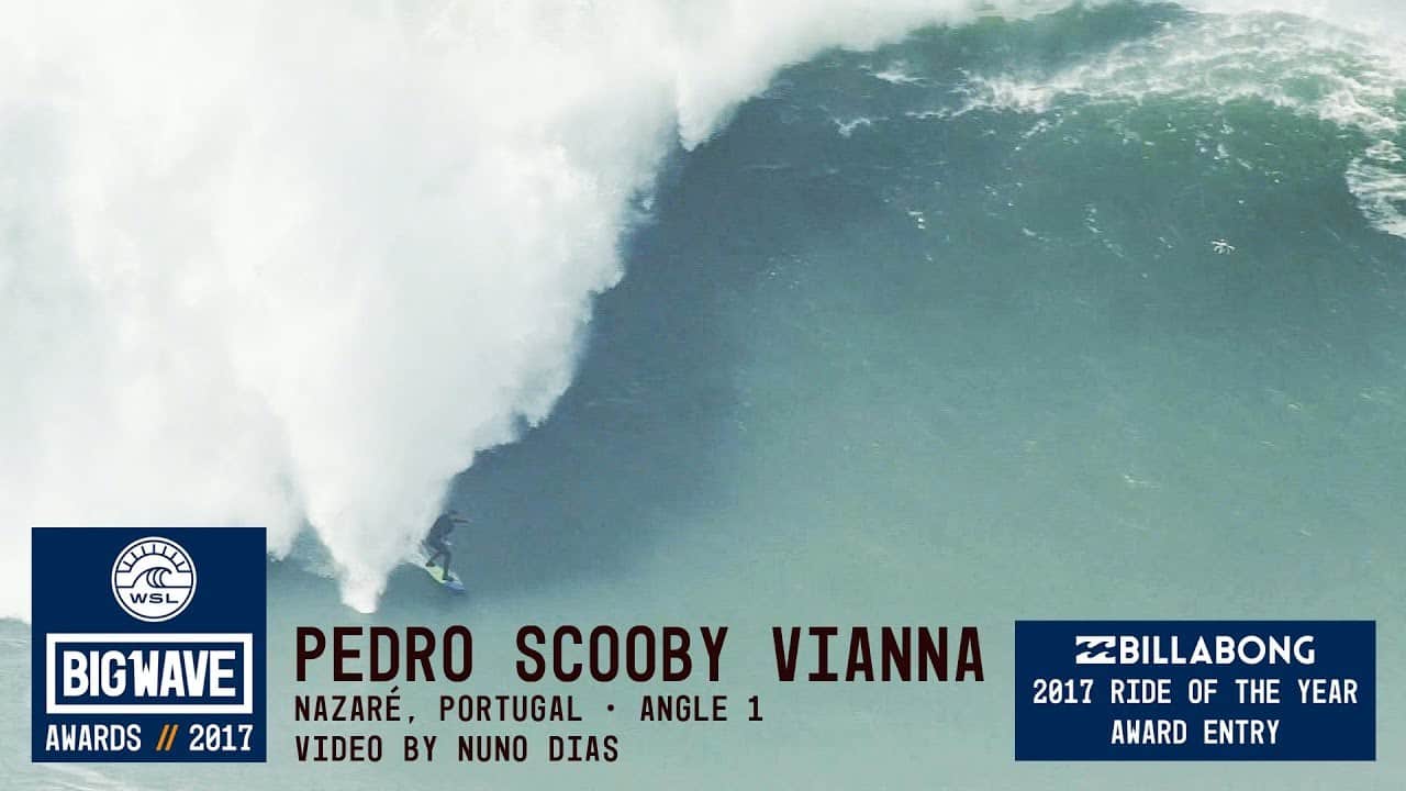 Pedro Scooby y su fuerte wipeout en Nazaré